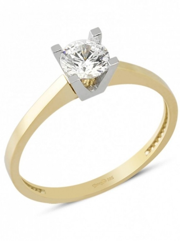 14 AYAR ALTIN TEKTAŞ YÜZÜK